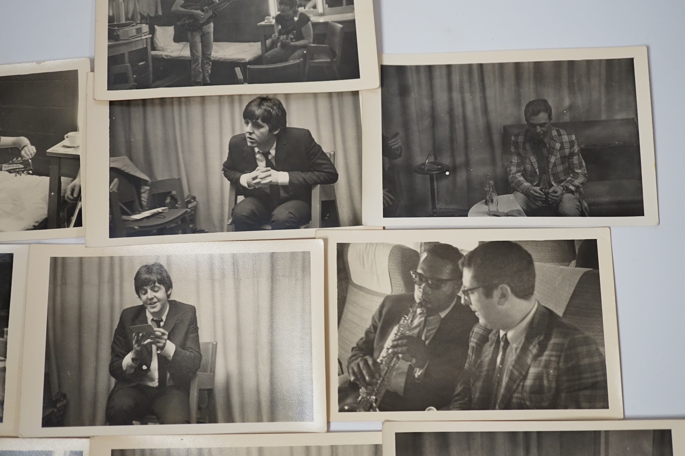 An archive of ten original 1960s photographs of The Beatles and Brian Epstein. Provenance; the photographs were owned and almost certainly taken by the BBC Radio 2 DJ Brian Matthew